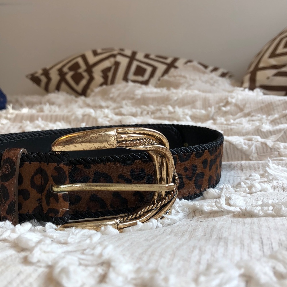 Zara Vintage Leopard Belt